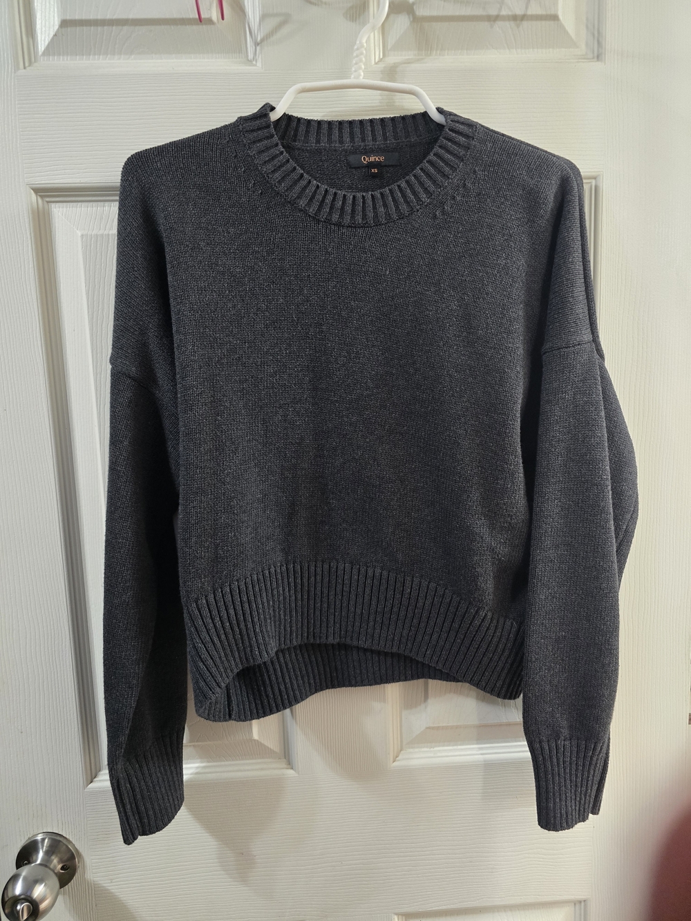 Quince Women's Charcoal Crewneck Pullover Sweater